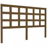 mézbarna tömör fenyőfa ágyfejtámla 156 x 4 x 100 cm
