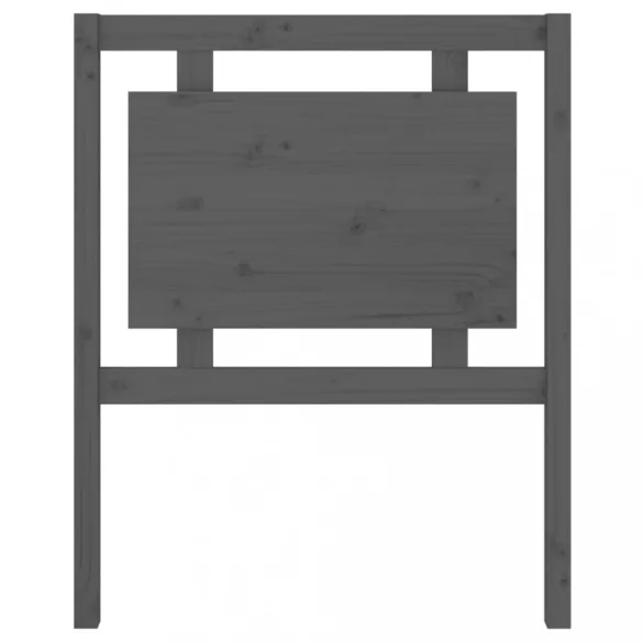 szürke tömör fenyőfa ágyfejtámla 80,5 x 4 x 100 cm