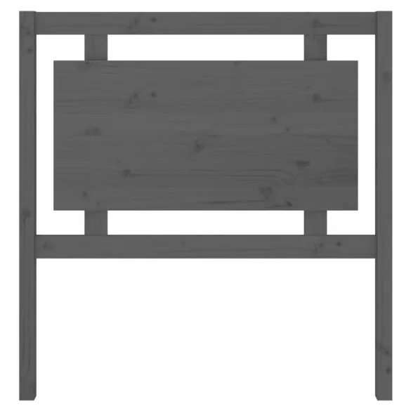 szürke tömör fenyőfa ágyfejtámla 95,5 x 4 x 100 cm