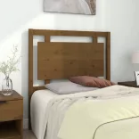 mézbarna tömör fenyőfa ágyfejtámla 95,5 x 4 x 100 cm