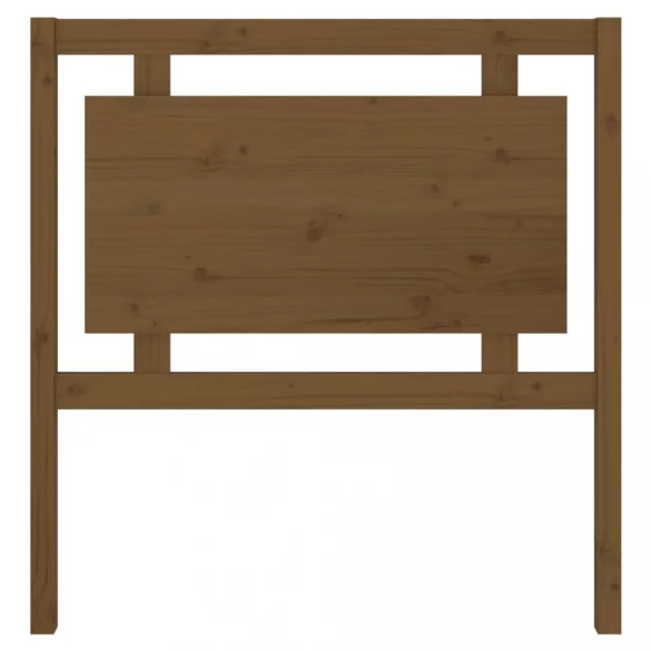 mézbarna tömör fenyőfa ágyfejtámla 95,5 x 4 x 100 cm