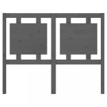 szürke tömör fenyőfa ágyfejtámla 125,5 x 4 x 100 cm