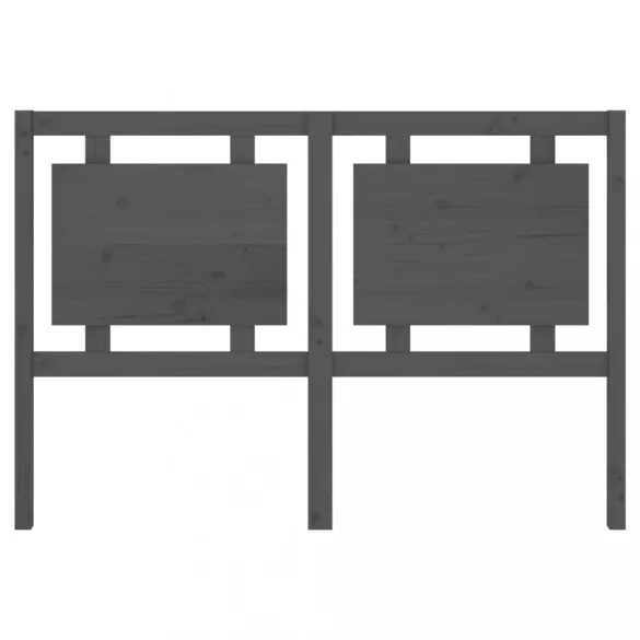 szürke tömör fenyőfa ágyfejtámla 145,5 x 4 x 100 cm