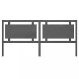 szürke tömör fenyőfa ágyfejtámla 205,5 x 4 x 100 cm