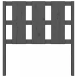 szürke tömör fenyőfa ágyfejtámla 95,5 x 4 x 100 cm