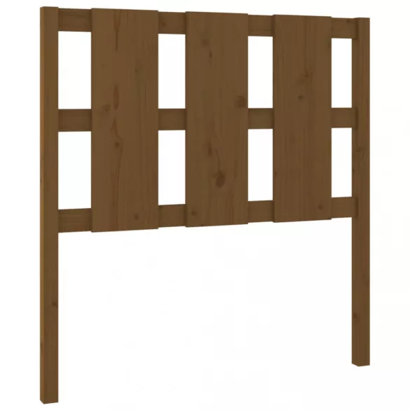 mézbarna tömör fenyőfa ágyfejtámla 95,5x4x100 cm
