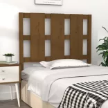 mézbarna tömör fenyőfa ágyfejtámla 95,5x4x100 cm