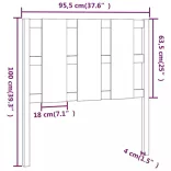 mézbarna tömör fenyőfa ágyfejtámla 95,5x4x100 cm