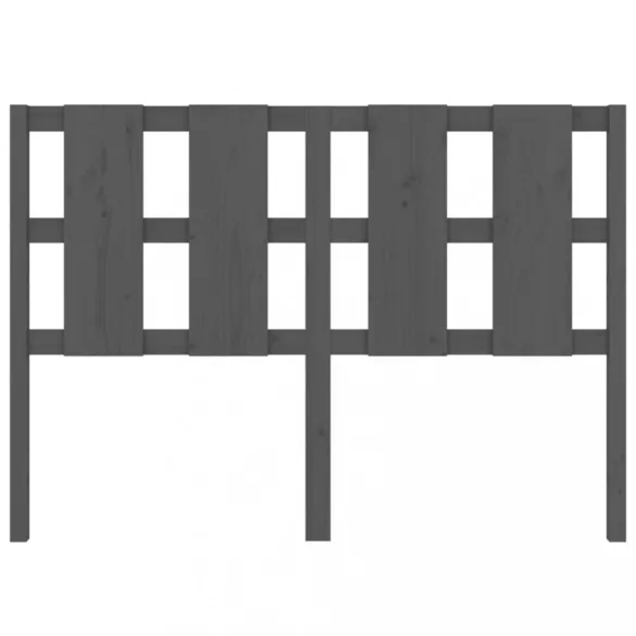 szürke tömör fenyőfa ágyfejtámla 145,5 x 4 x 100 cm