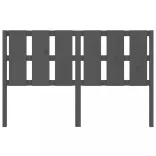 szürke tömör fenyőfa ágyfejtámla 155,5x4x100 cm