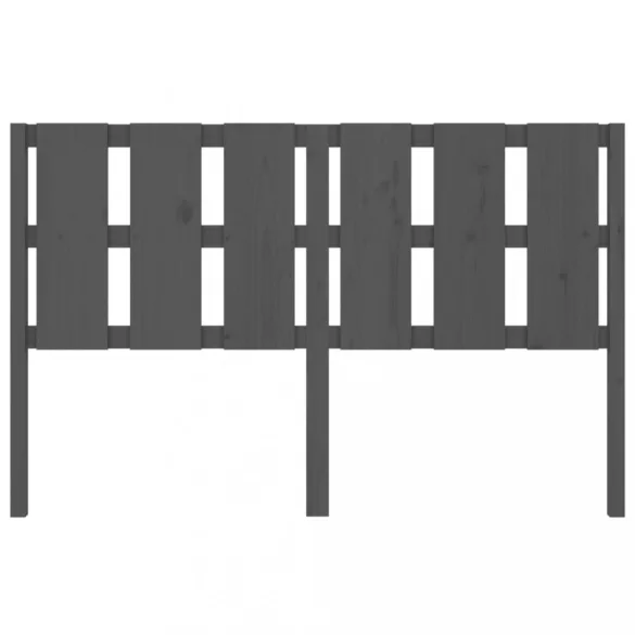 szürke tömör fenyőfa ágyfejtámla 155,5x4x100 cm