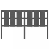 szürke tömör fenyőfa ágyfejtámla 165,5 x 4 x 100 cm