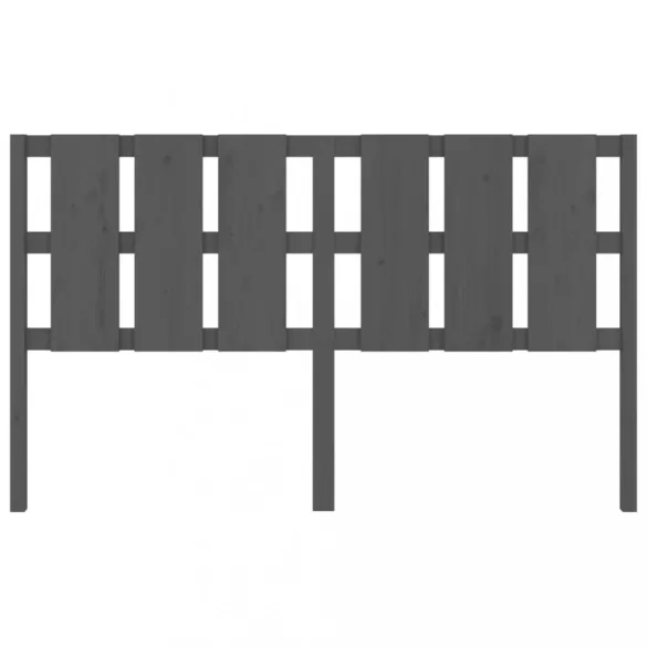 szürke tömör fenyőfa ágyfejtámla 165,5 x 4 x 100 cm