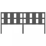 szürke tömör fenyőfa ágyfejtámla 205,5x4x100 cm