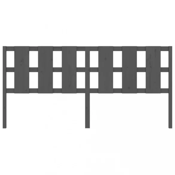 szürke tömör fenyőfa ágyfejtámla 205,5x4x100 cm