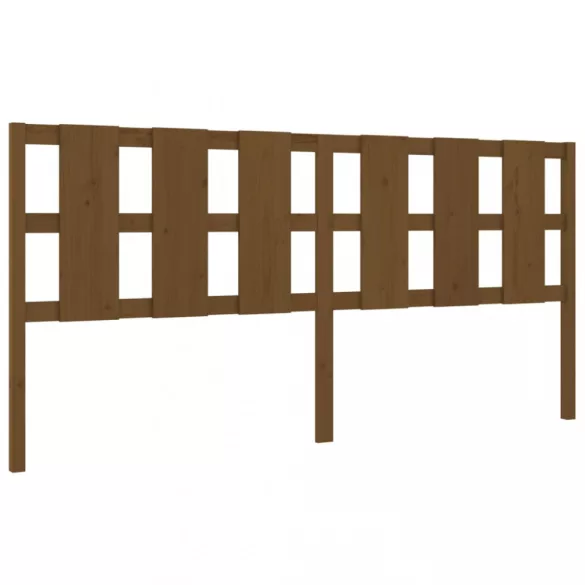 mézbarna tömör fenyőfa ágyfejtámla 205,5x4x100 cm
