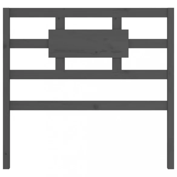 szürke tömör fenyőfa ágyfejtámla 95,5 x 4 x 100 cm