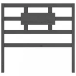 szürke tömör fenyőfa ágyfejtámla 105,5x4x100 cm