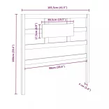 szürke tömör fenyőfa ágyfejtámla 105,5x4x100 cm