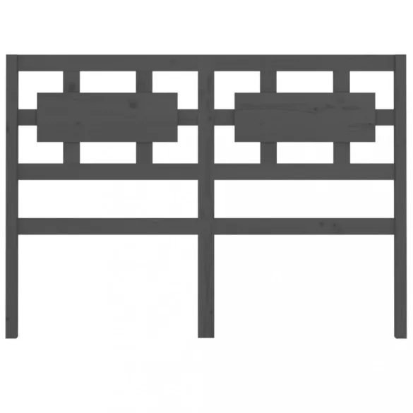 szürke tömör fenyőfa ágyfejtámla 205,5x4x100 cm