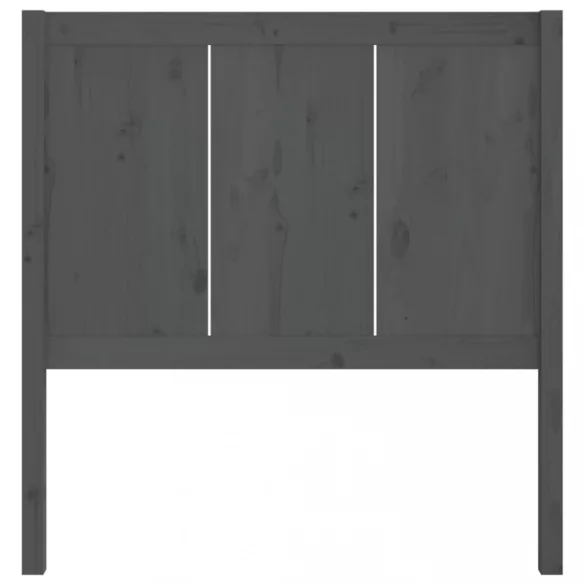szürke tömör fenyőfa ágyfejtámla 80,5 x 4 x 100 cm