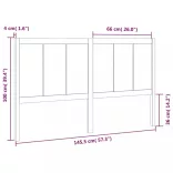 tömör fenyőfa ágyfejtámla 145,5 x 4 x 100 cm