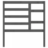 szürke tömör fenyőfa ágyfejtámla 81 x 4 x 104 cm