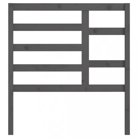 szürke tömör fenyőfa ágyfejtámla 81 x 4 x 104 cm