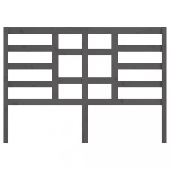 szürke tömör fenyőfa ágyfejtámla 146 x 4 x 104 cm