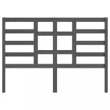 szürke tömör fenyőfa ágyfejtámla 156 x 4 x 104 cm