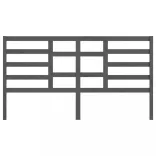 szürke tömör fenyőfa ágyfejtámla 206 x 4 x 104 cm