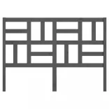 szürke tömör fenyőfa ágyfejtámla 126x4x104 cm