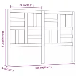tömör fenyőfa ágyfejtámla 166x4x104 cm