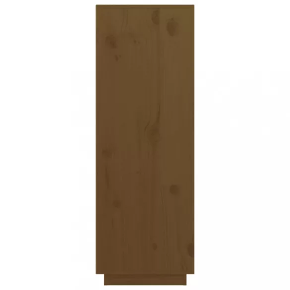 mézbarna tömör fenyőfa magasszekrény 89x40x116,5 cm