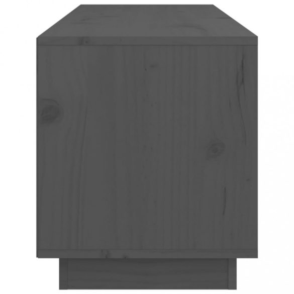 szürke tömör fenyőfa TV-szekrény 105x34x40 cm