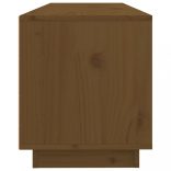 mézbarna tömör fenyőfa TV-szekrény 100x34x40 cm