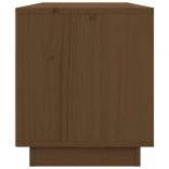 mézbarna tömör fenyőfa TV-szekrény 80x34x40 cm