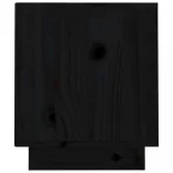 fekete tömör fenyőfa TV-szekrény 70 x 34 x 40 cm