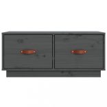 szürke tömör fenyőfa TV-szekrény 80 x 34 x 35 cm