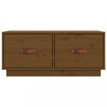 mézbarna tömör fenyőfa TV-szekrény 80 x 34 x 35 cm