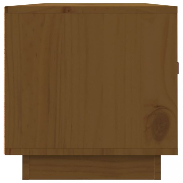 mézbarna tömör fenyőfa TV-szekrény 80 x 34 x 35 cm