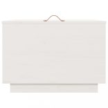 3 db fehér tömör fenyőfa tárolódoboz fedéllel