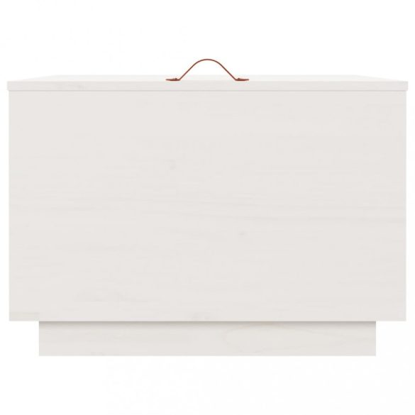 3 db fehér tömör fenyőfa tárolódoboz fedéllel