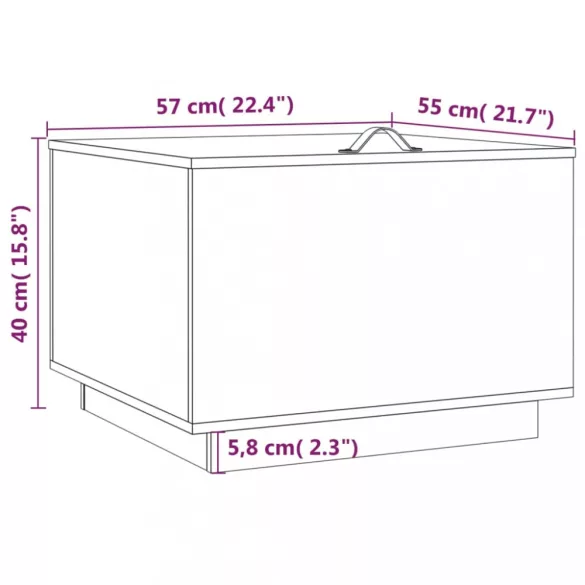 3 db szürke tömör fenyőfa tárolódoboz fedéllel