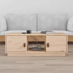 tömör fenyőfa dohányzóasztal 100x50x35 cm