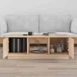 tömör fenyőfa dohányzóasztal 100x50x35 cm