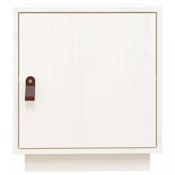 2 db fehér tömör fenyőfa éjjeliszekrény 40 x 34 x 45 cm