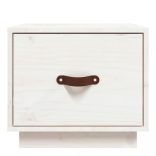 2 db fehér tömör fenyőfa éjjeliszekrény 40 x 34 x 35 cm