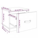 2 db fehér tömör fenyőfa éjjeliszekrény 40 x 34 x 35 cm