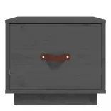 szürke tömör fenyőfa éjjeliszekrény 40 x 34 x 35 cm